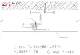 室内铝单板密拼安装节点图