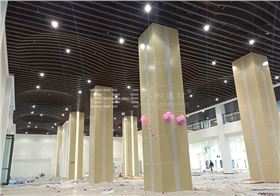 贵州兴义体育中心 - 铝单板、弧形铝方通吊顶4