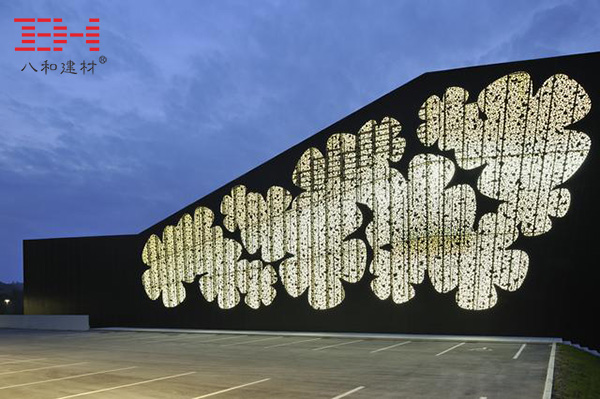 Art Hollow-Out Perforated Aluminum Cladding Panel Decoration Slovenia Podčetrtek Sports Hall