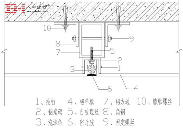 铝单板留缝安装2