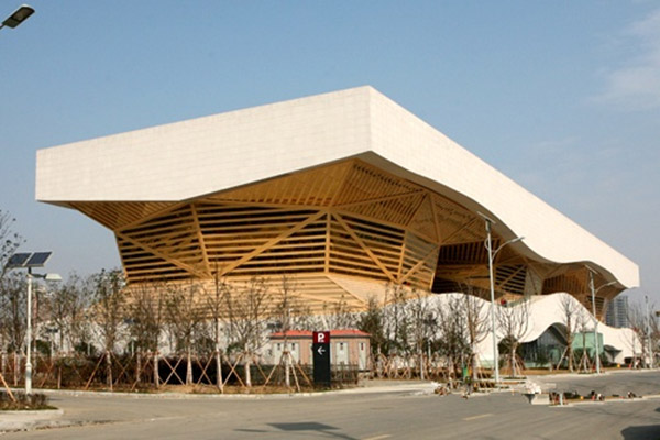 Aluminum Strip Ceiling Tiles Decoration Wuxi Museum