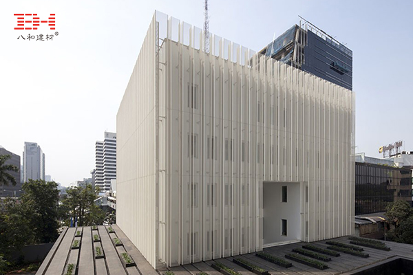 Perforated Aluminum Veneer Of The Embassy