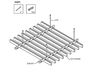 新型天花系统：木纹铝方通吊顶安装方法